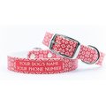C4 Snowflake Red Knit Waterproof Hypoallergenic Personalized Dog Collar, Small