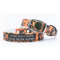C4 Orange Brigadier Camo Waterproof Hypoallergenic Personalized Dog Collar, Large
