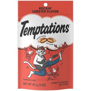 Temptations Rockin' Lobster Flavor Cat Treats, 3-oz bag, bundle of 2