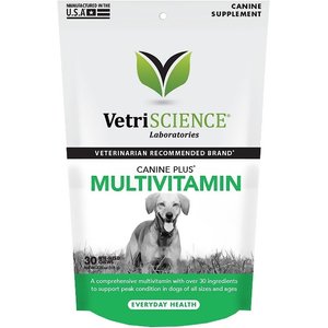 VetriScience Canine Plus Soft Chews Multivitamin for Dogs, 60 count