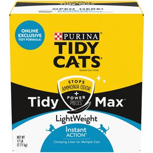 Tidy Max Lightweight Instant Action Scented Clumping Clay Cat Litter, 17-lb box, bundle of 2