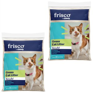 Frisco All Natural Unscented Clumping Grass Cat Litter, 20-lb bag, bundle of 2