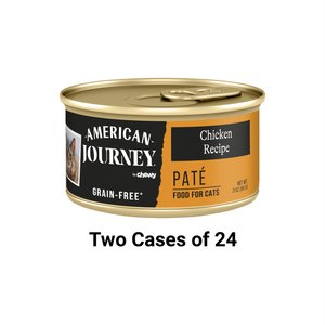 American Journey Pate Chicken Recipe Grain-Free Canned Cat Food, 3-oz, case of 24, bundle of 2
