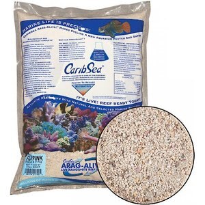 CaribSea Arag-Alive! Fiji Pink Aquarium Sand, 10-lb bag, 10-lb bag