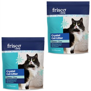 Frisco Summer Clean Scented Non-Clumping Crystal Cat Litter, 8-lb bag, bundle of 4