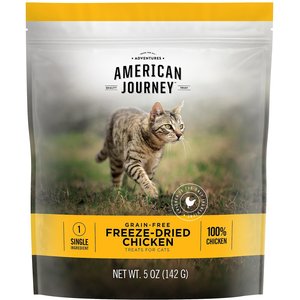 American Journey 100% Chicken Freeze-Dried Grain-Free Cat Treats, 5-oz bag, bundle of 6