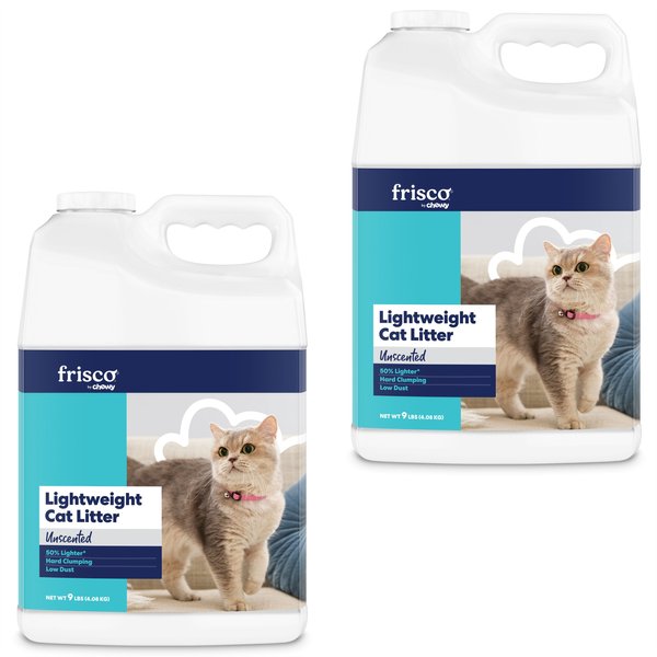 Frisco Lightweight Unscented Clumping Cat Litter, 9-lb jug, bundle of 3 slide 1 of 3