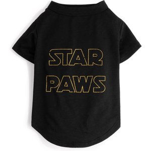 Fab Dog Star Paws Dog T-Shirt, Black, X-Small