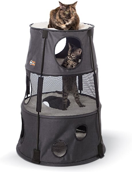 K&H Pet Products Kitty Tower Cat Furniture, Classy Gray slide 1 of 7