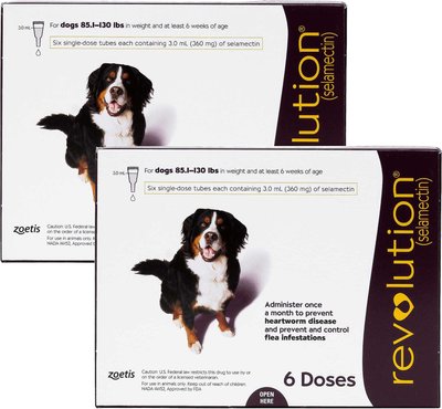 Revolution Topical Solution for Dogs, 86-130 lbs, (Plum Box), slide 1 of 1