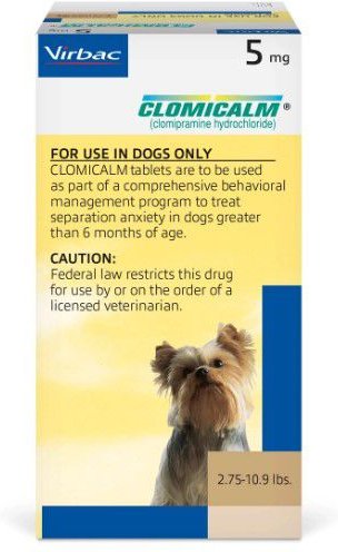 Clomicalm (Clomipramine HCl) Tablets for Dogs, 90 Tablets, 5-mg slide 1 of 6