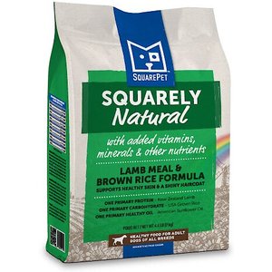 SquarePet Squarely Natural Lamb Meal & Brown Rice Formula Dry Dog Food, 4.4-lb bag
