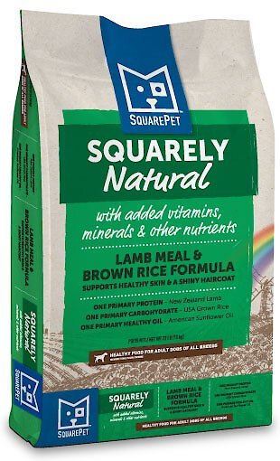 SquarePet Squarely Natural Lamb Meal & Brown Rice Formula Dry Dog Food, 22-lb bag slide 1 of 8