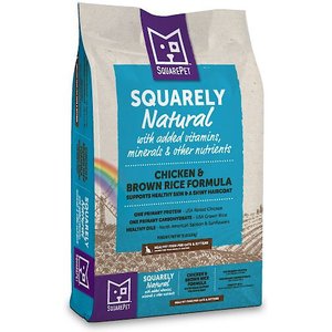 SquarePet Squarely Natural Chicken & Brown Rice Dry Cat Food, 10-lb bag