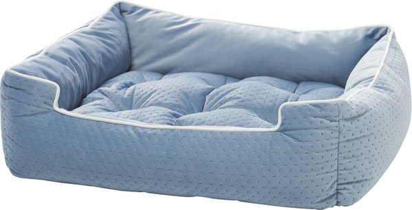 Mina Victory Quilted Bolster Dog Bed, Blue slide 1 of 4