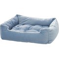 Mina Victory Quilted Bolster Dog Bed, Blue