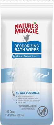 Nature's Miracle Spring Waters Deodorizing Dog Bath Wipes, slide 1 of 1
