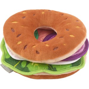 Frisco Brunch Bagel with Lox Plush Squeaky Dog Toy