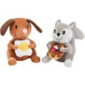 Frisco Brunch Dog & Squirrel Plush Squeaky Dog Toy, 2 count