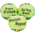 Frisco Brunch Fetch Squeaky Tennis Ball Dog Toy, 3 count