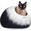 Feltcave Premium Cat Cave Covered Cat Bed, Medium, Black & White