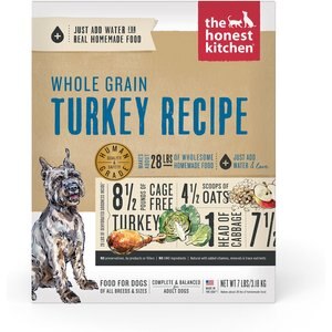 The Honest Kitchen Whole Grain Turkey Recipe Dehydrated Dog Food, 7-lb box
