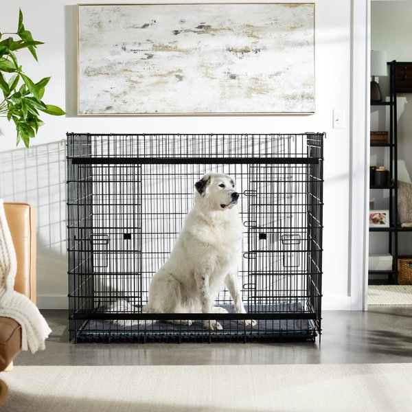 Double Door Fold Carry Wire Dog Crate, Lucky Dog Sliding Door Kennel