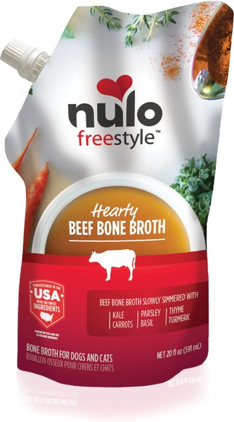 Nulo FreeStyle Hearty Beef Bone Broth Dog & Cat Topper, 20-oz pouch slide 1 of 2