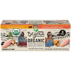Purina Beyond Organic Chicken Variety Pack Pate Wet Cat Food, 3-oz can, case of 6
