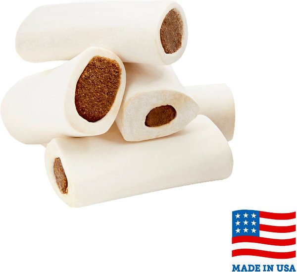 Bones & Chews Made in USA Cheese & Bacon Flavored Filled Bone Dog Treats, 5 count slide 1 of 5