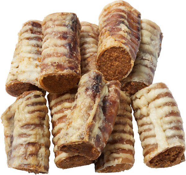 Bones & Chews Made in USA Chicken & Rice Flavored Filled Beef Trachea Dog Treats, 10 count slide 1 of 6