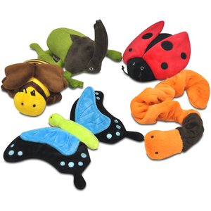 P.L.A.Y. Pet Lifestyle & You Bugging Out Squeaky Dog Toy, 5 count