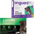 Capstar Flea Oral Treatment for Dogs, over 25 lbs, 6 Tablets + Onguard Flea & Tick Spot Treatment for Dogs, 89-132 lbs, 6 Doses (6-mos. supply)