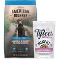American Journey Healthy Weight Salmon & Sweet Potato Recipe Grain-Free Dry Dog Food, 24-lb bag + Tylee's Freeze-Dried Mixers for Dogs, Chicken & Salmon  Recipe, 18oz