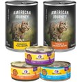 American Journey Pate Poultry & Seafood Variety Pack Grain-Free Canned Cat Food, 12.5-oz, case of 12 + Wellness Complete Health Poultry Lovers Pate Variety Pack Grain-Free Canned Cat Food, 5.5-oz, case of 30