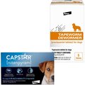 Capstar Flea Oral Treatment for Dogs, 2-25 lbs, 6 Tablets + Bayer Tapeworm Dog De-Wormer, 5 count