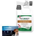 Capstar Flea Oral Treatment for Dogs, 2-25 lbs, 6 Tablets + Vet's Best Flea + Tick Yard & Kennel Spray for Dogs, 32-oz bottle