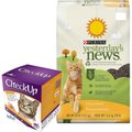 CheckUp Wellness Home Cat Testing Kit + Yesterday's News Original Unscented Non-Clumping Paper Cat Litter, 30-lb bag