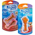 Hartz Chew 'n Clean Dental Duo Dog Treat & Chew Toy, X-Small, 2-pack + Hartz Tiny Dog Dental Duo Rawhide-Free Dental Dog Treat, Color Varies