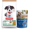 Hill's Science Diet Puppy Chicken & Brown Rice Recipe Dry Dog Food, 12.5-lb bag + N-Bone Puppy Teething Ring Chicken Flavor Dog Treats, 6 count