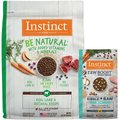 Instinct Be Natural Real Lamb & Oatmeal Recipe Freeze-Dried Raw Coated Dry Dog Food, 24-lb bag + Instinct Raw Boost Puppy Whole Grain Real Chicken & Brown Rice Recipe Freeze-Dried Raw Coated Dry Dog Food, 4.5-lb bag