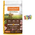 Instinct Original Grain-Free Recipe with Real Chicken Freeze-Dried Raw Coated Dry Cat Food, 11-lb bag + Frisco Colorful Springs Cat Toy, 10 count
