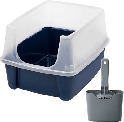 Frisco Plastic Litter Scooper with Caddy + IRIS Open Top Litter Box with Shield, slide 1 of 1