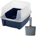 Frisco Plastic Litter Scooper with Caddy + IRIS Open Top Litter Box with Shield