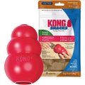KONG Classic Dog Toy, Large + KONG Stuff'N Peanut Butter Snacks Large Dog Treats, 11-oz