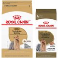 Royal Canin Yorkshire Terrier Adult Dry Dog Food 2.5-lb bag + Royal Canin Yorkshire Terrier Adult Canned Dog Food, 3-oz, pack of 4
