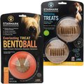 Starmark Everlasting Treat Bento Ball Tough Dog Chew Toy, Large + Starmark Everlasting Chicken Flavored Large Dental Dog Treats, 2 count