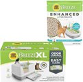 Bundle: Breeze XL All-In-One Litter Box System + Breeze Cat Litter Enhanced Pellets Refill