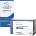 Vetsulin Insulin U-40 for Dogs & Cats, 10-mL + Monoject Insulin Syringes/Needles U-40 29 Gauge x 0.5-in, 0.5cc, 100 count