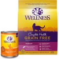 Wellness Complete Health Pate Chicken Entree Grain-Free Canned Cat Food, 12.5-oz, case of 12 + Wellness Complete Health Natural Grain Free Salmon & Herring Dry Cat Food, 11.5-lb bag